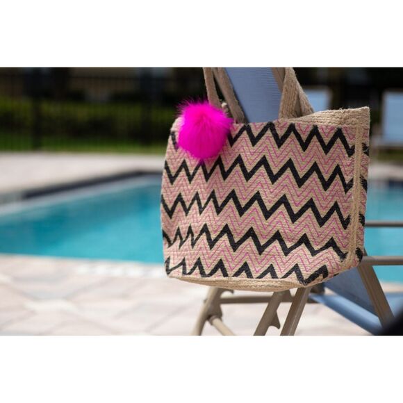 Magid Multi Color Woven Straw Jute Tote Handbag Shoulder Bag - Picture 2 of 12